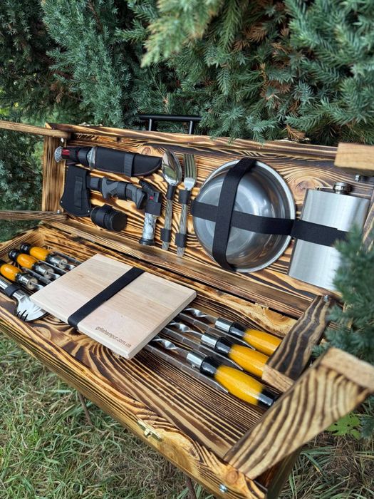 Шампура на подарок в деревянном кейсе на подарок мужчине начальнику