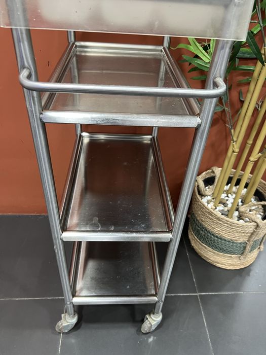Carrinho Auxiliar IKEA Aço Inoxidável com Rodas