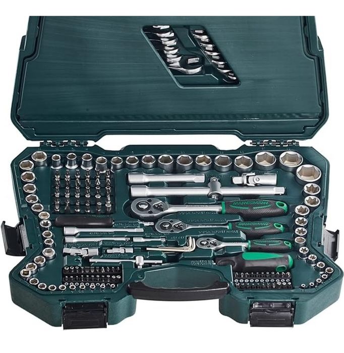 Zestaw narzędzi klucze nasadowe 215el. Brüder Mannesmann