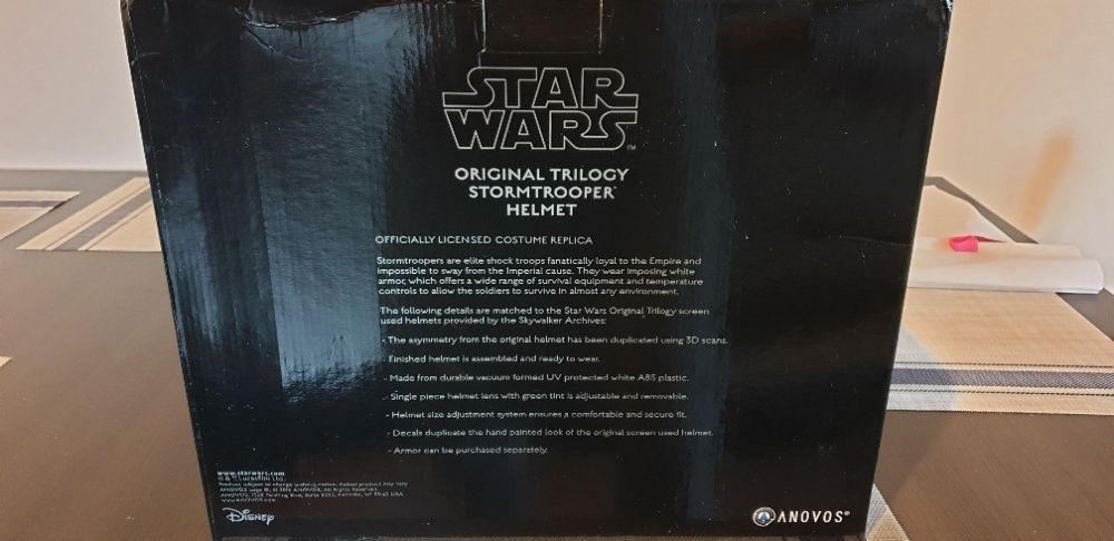 Star Wars Stormtrooper Helmet Hełm Szturmowca Gwiezdne Wojny Anovos
