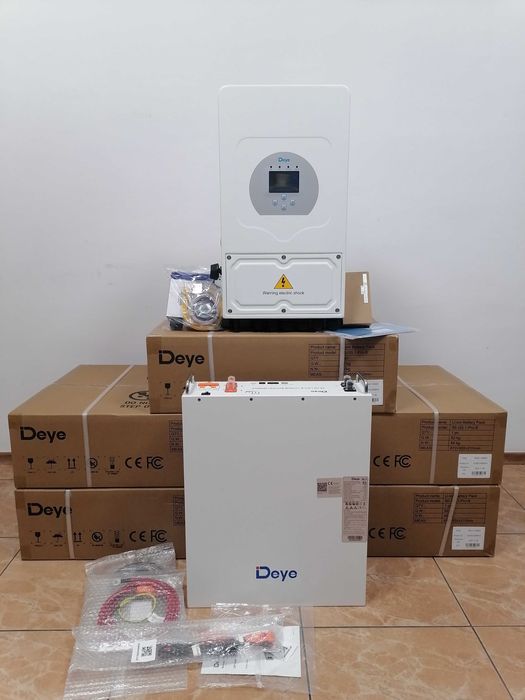 Комплект резервного живлення інвертор Deye SUN-6K батарея SE-G5.1Pro-B