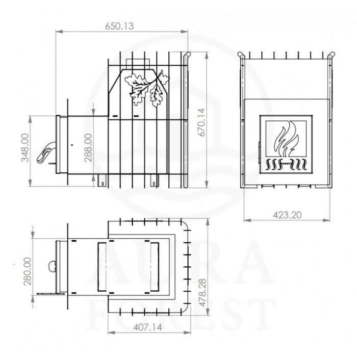 Piec do sauny ETNA 12 stalowy JAKOŚĆ AuraForest FV23