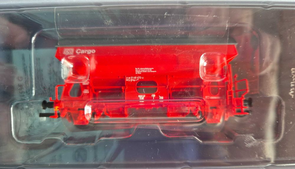 Model wagonu Tdgs-v 930, DB Cargo. Tillig 17560, skala 1/120 (TT).