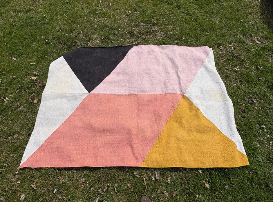 Dywan bawełniany 140x200 - geometryczny wzór