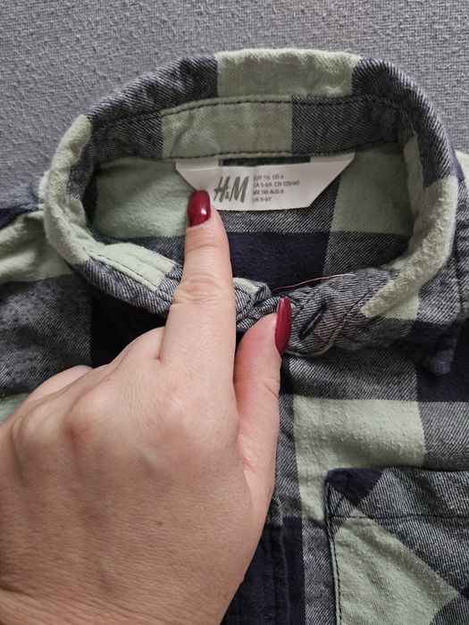 Koszula święta krata h&m r.116