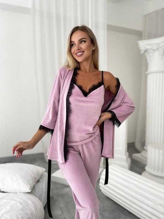 Пижама тройка велюровая "Карина"