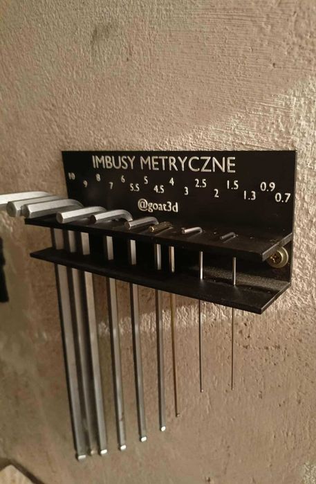 Organizer na imbusy metryczne (PLA) DRUK3D