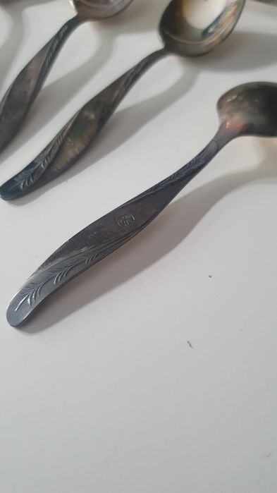 Łyżeczki posrebrzane PRL 1974 – Warszawska Fabryka Platerów Hefra,