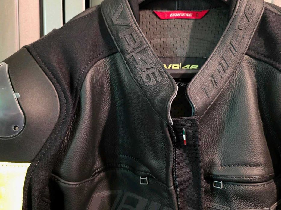Casaco NOVO Dainese VR46 Pole Position em pele.33% Desconto. Tam 52