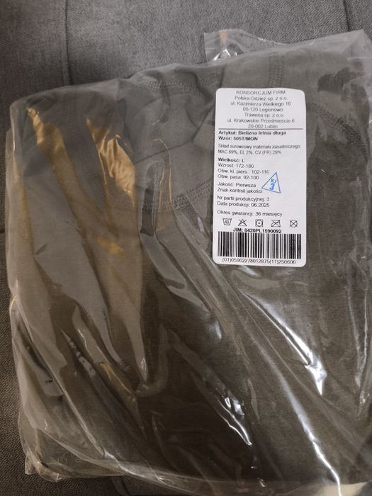 Bielizna letnia długa 505T MON rozm L wzrost 172-180