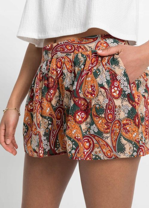 B.P.C bawełniane wzorzyste szorty damskie ^36