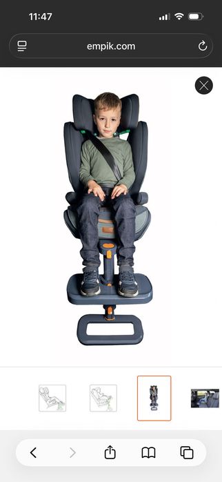 Britax romer advansafix i-size pro fotelik + Kneeguardkids 4 podnóżek