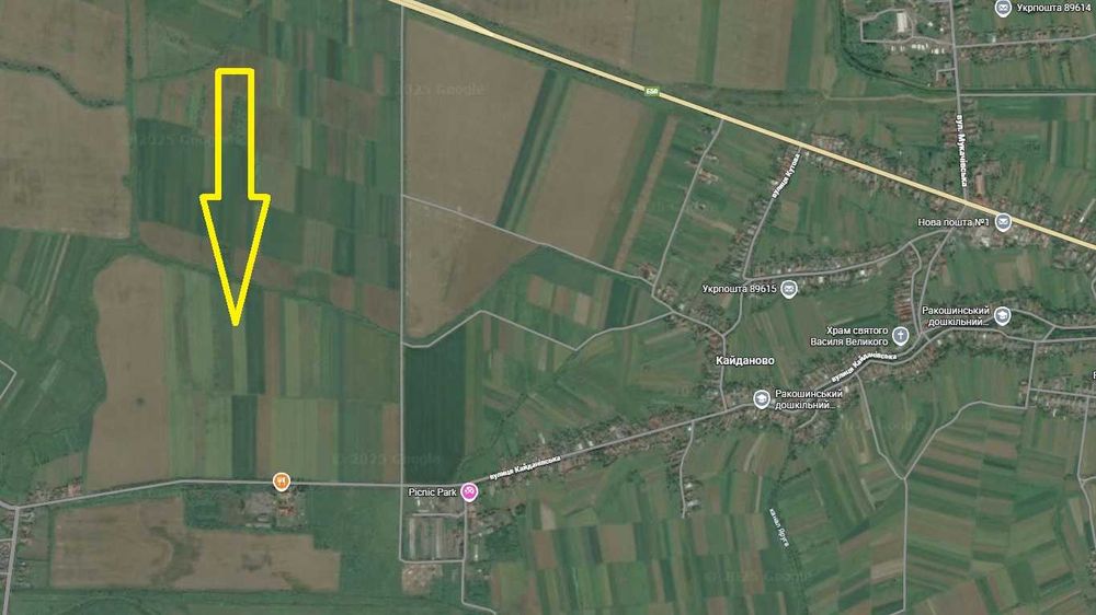 Земельна ділянка 1,26 га Мукачівський район