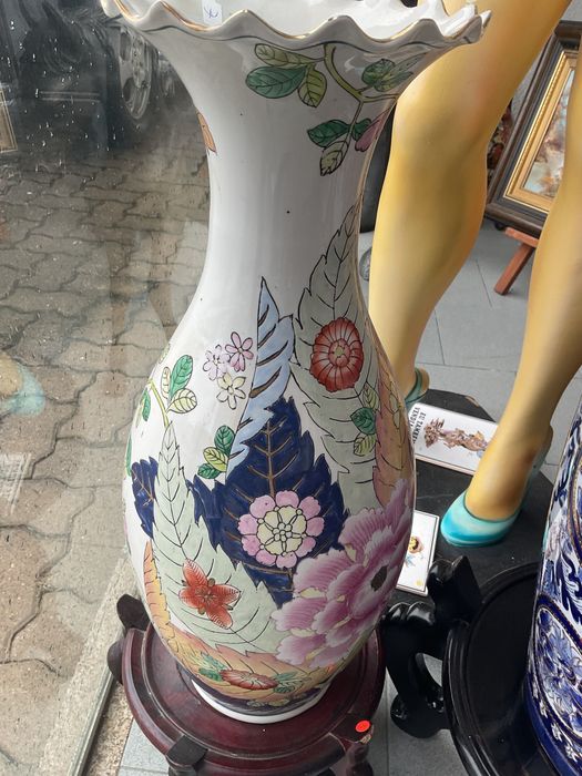 Vaso porcela tobacco leaf pattern Chinese export ,57 cm discrição ver