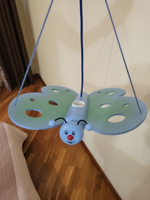 Люстра Метелик деревяна