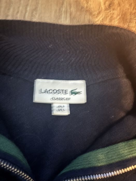 half zip lacoste granatowy