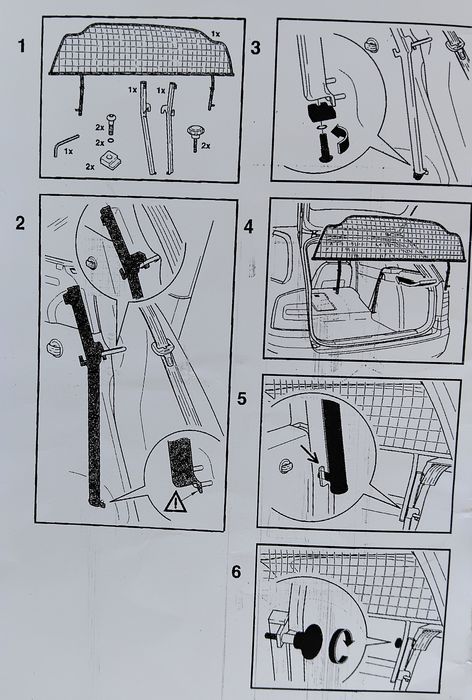 Grelha proteção metálica mala skoda