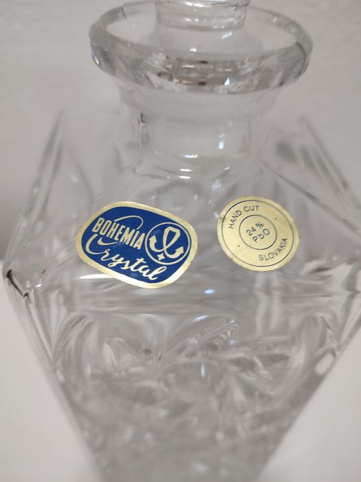 Garrafa de Whisky em cristal da Bohemia