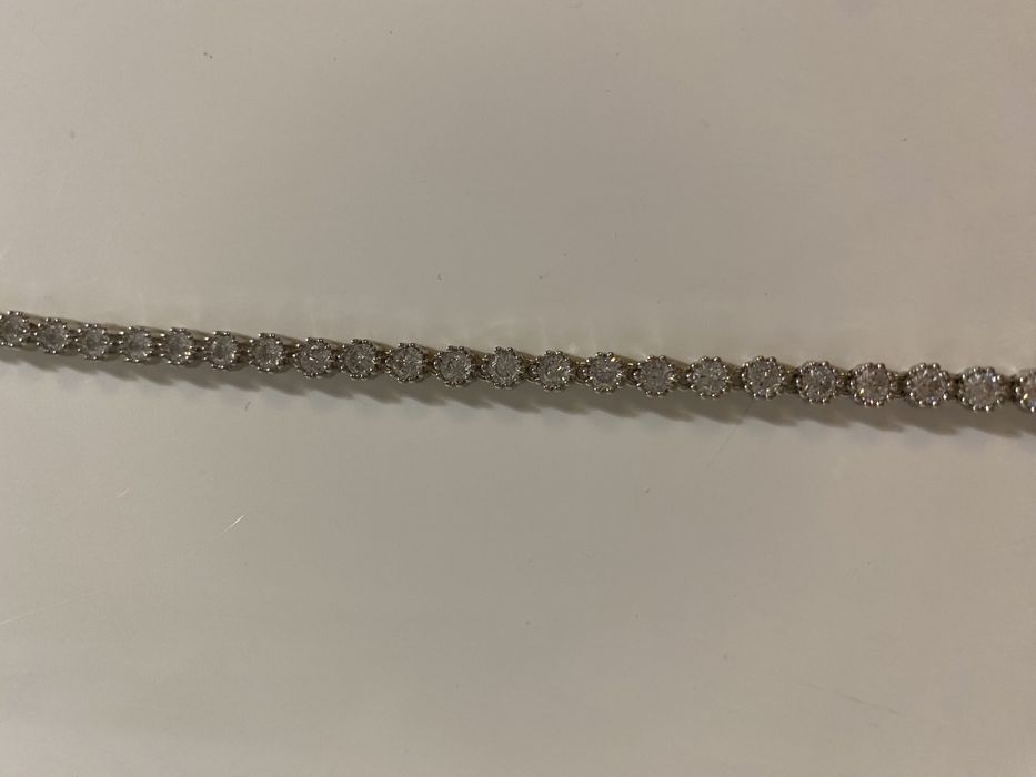 Srebrna bransoletka z cyrkoniami