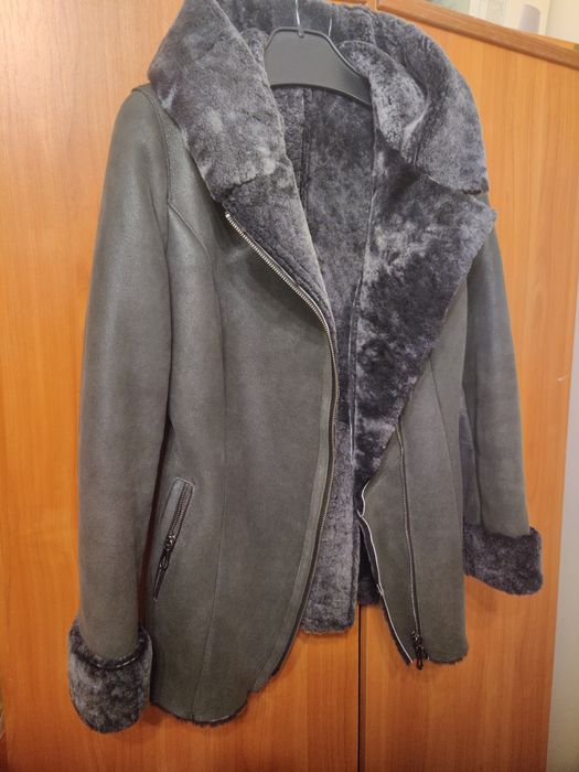 Kożuch damski skórzany naturalny zimowy