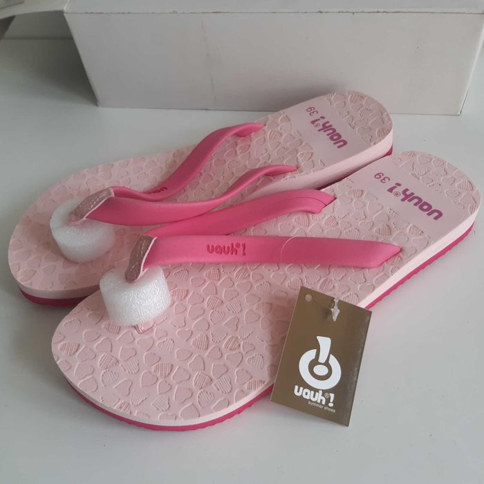 Chinelos Novos Uauh! Shoes Inês Pink 39 Novos Rosa