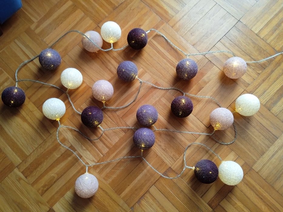 Cotton Balls fioletowo różowe