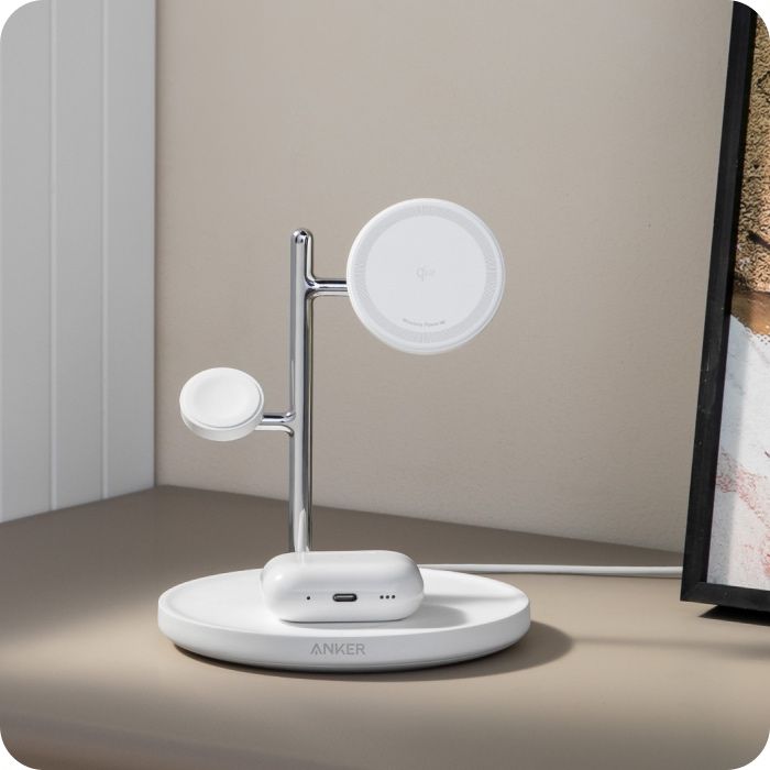 Бездротова зарядна станція Anker MagGo (підставка 3-в-1)