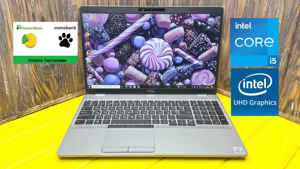 Сенсорний Ноутбук Для Роботи і Навчання Dell Iatitude 5510 /15.6"/Core i5-10310U/ГАРАНТІЯ