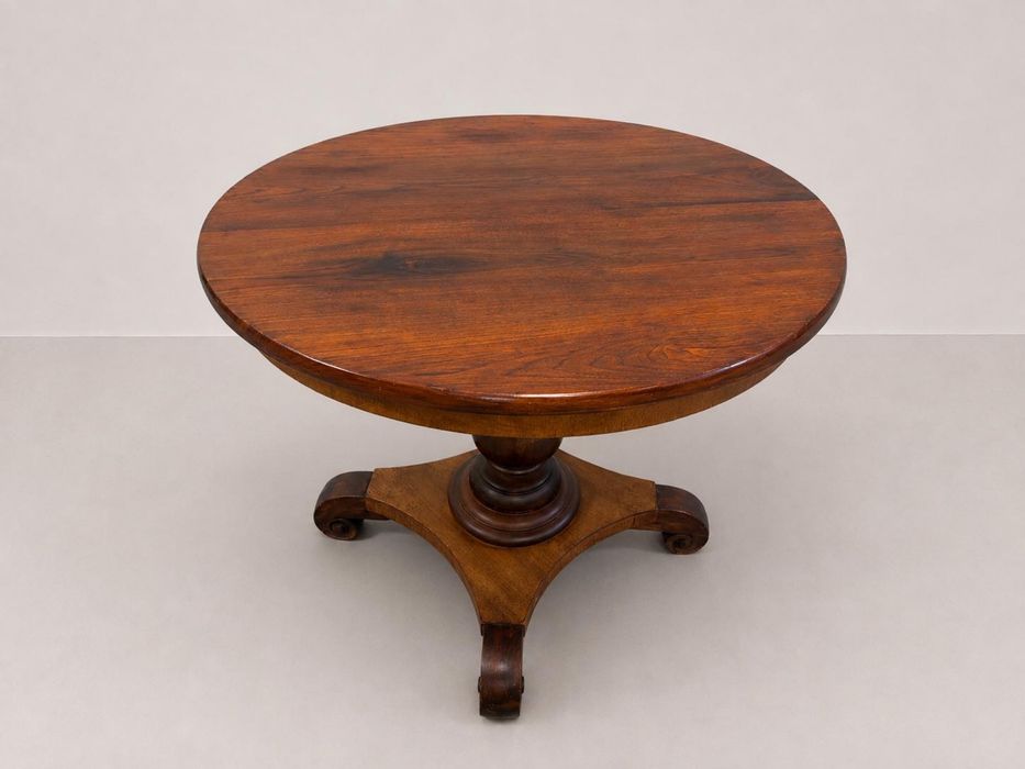 Piękny mahoniowy stół / Biedermeier / okrągły / lite drewno / dowóz wysyłka
