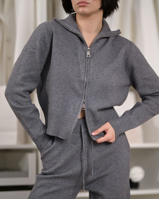 жіночий комплект двійка на зиму сірий/женский костюм штаны кофта зима