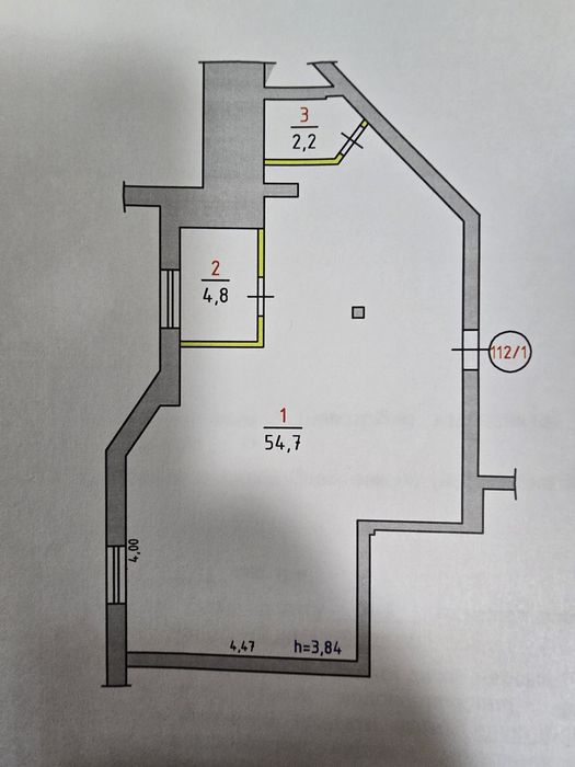 Продам 2-кімнатну квартиру 55 м² після будівельників!