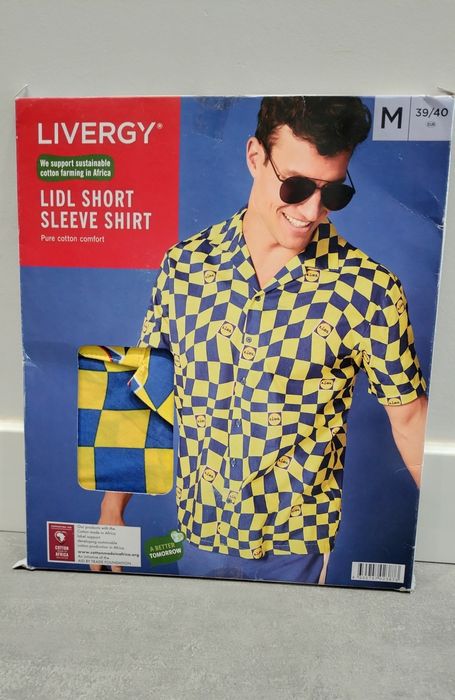 Koszula męska żółta bawełniana z kolekcji Lidla Livergy® LidlFan M