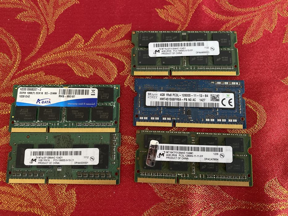 Pamiec Ram 4Gb-2Gb-1Gb