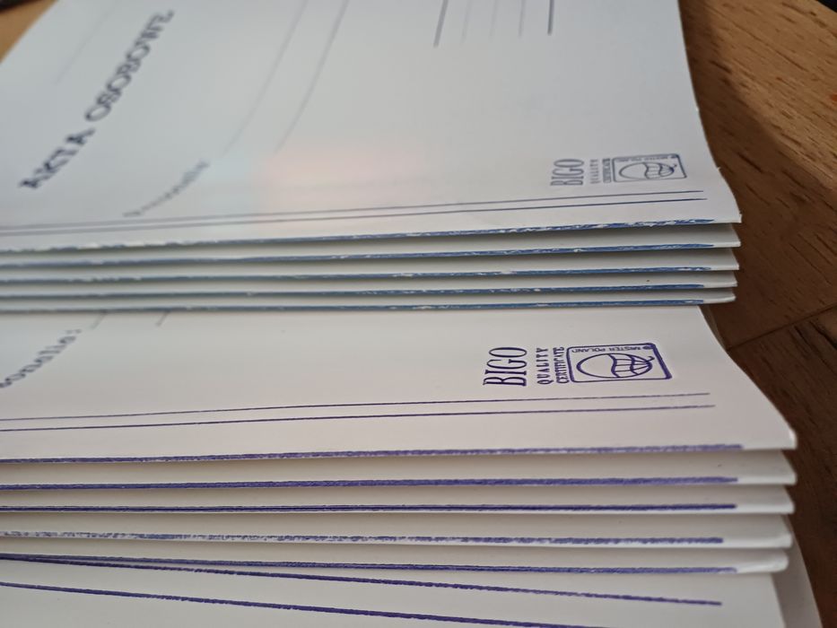 Nowe 4szt Teczki na akta osobowe