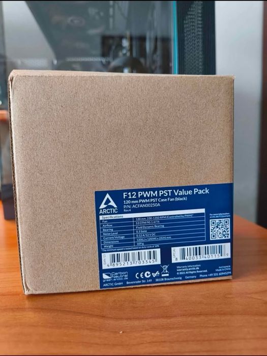 3 Fan's ARCTIC 120mm PWM PST PC novas