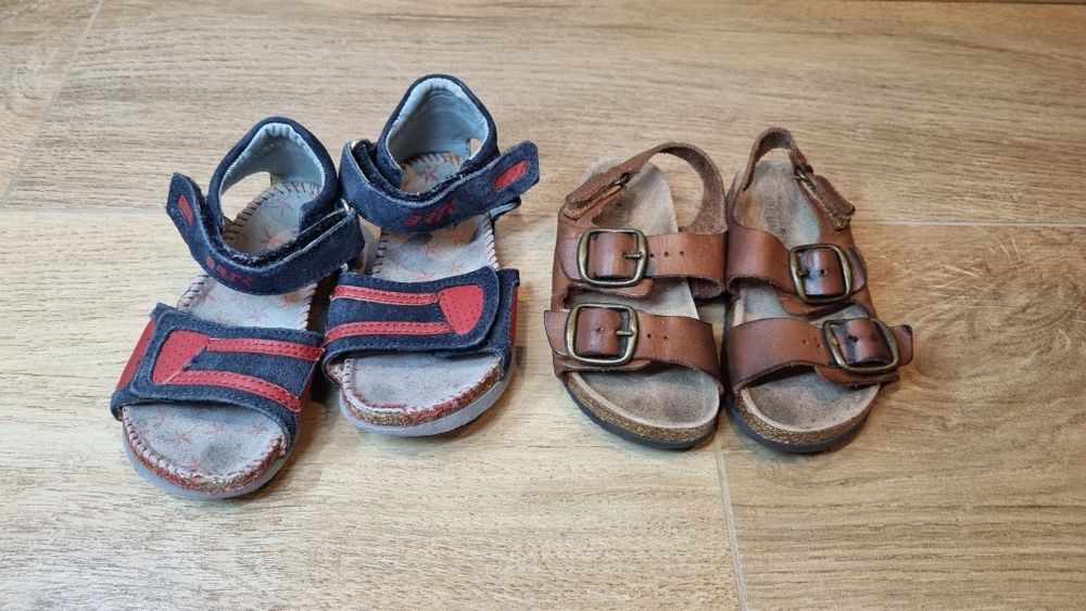 Sandałki dziecięce Bartek 24 i Zara 23 skórzane