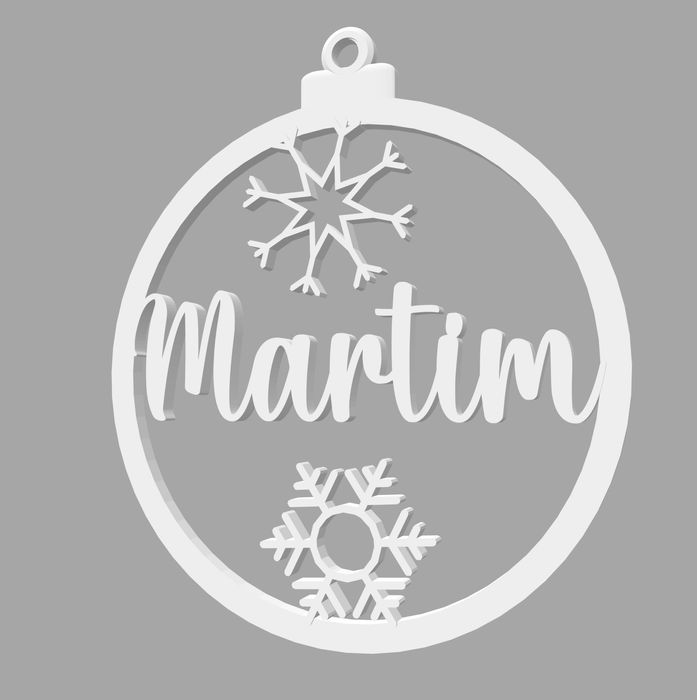 Bolas de Natal com nomes