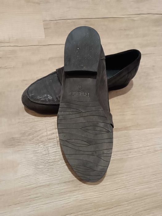 Loafersy Ryłko zamszowe 38 39 brązowe buty