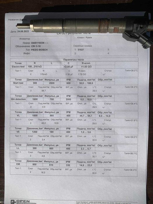 0445116036 Форсунка Volvo 2.4