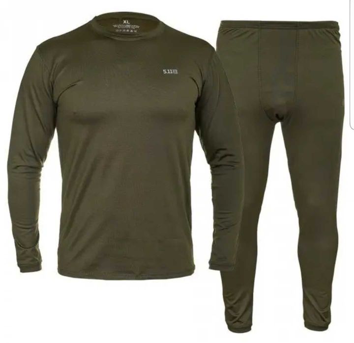 Тактична військова тепла зимова термобілизна на флісі 5.11 Олива S-5XL