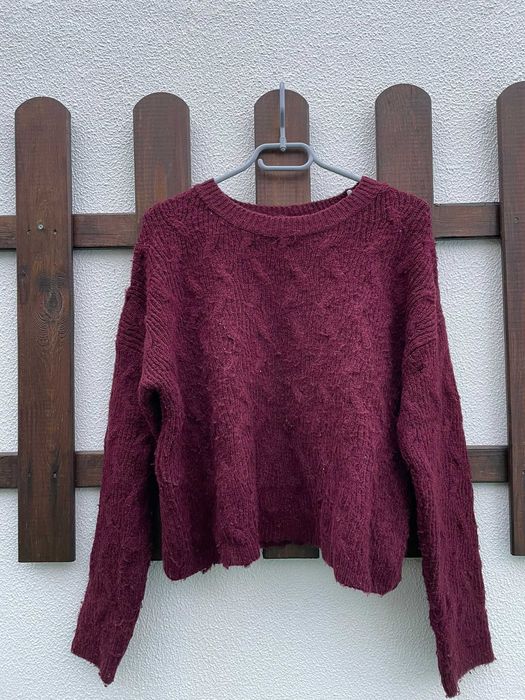 Camisola Malha Stradivarius Bordeaux | Tamanho S Mulher