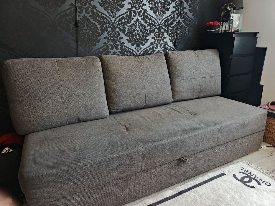 Kanapa z funkcją spania 140*200 łóżko sofa  szara