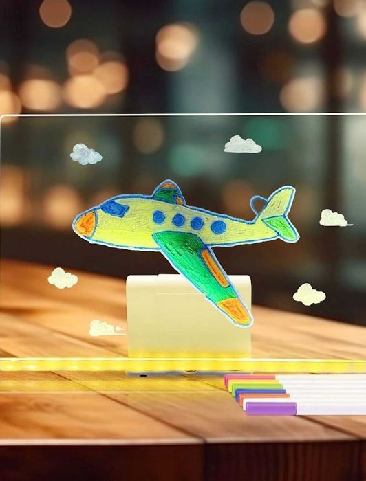 Tablica podświetlana do rysowania dla dzieci LED zmywalna pisaki