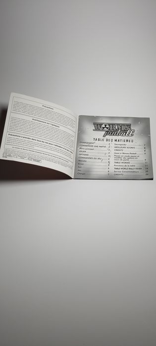 Worms Pinball instrukcja książeczka manual