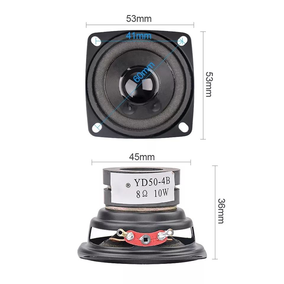 Динамики 2 штуки. 10W. 4 om. Широкополосный динамик. Звуковая колонка ...