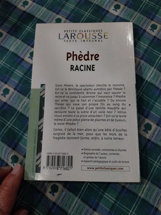 Phëdre  ( francês). Portes incluídos.