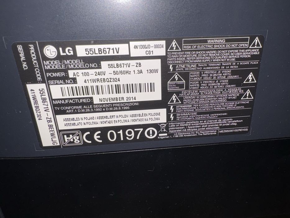 Telewizor Lg 55lb671v opis