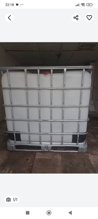 mauzer 1000 l paletopojemnik zbiornik na wode paliwo itd
