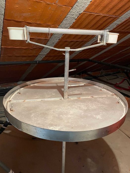 Poleiro para papagaio aço inox com pé