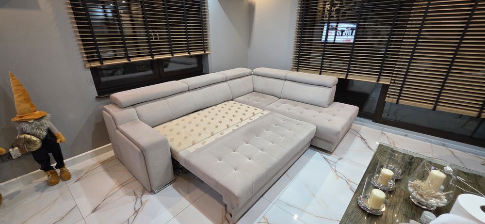 Narożnik z funkcją spania 285x220cm